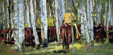 Impressionismus Werke - Cowboy in der Bäume
